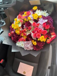 Bouquet of Chrysanthemums and Roses 