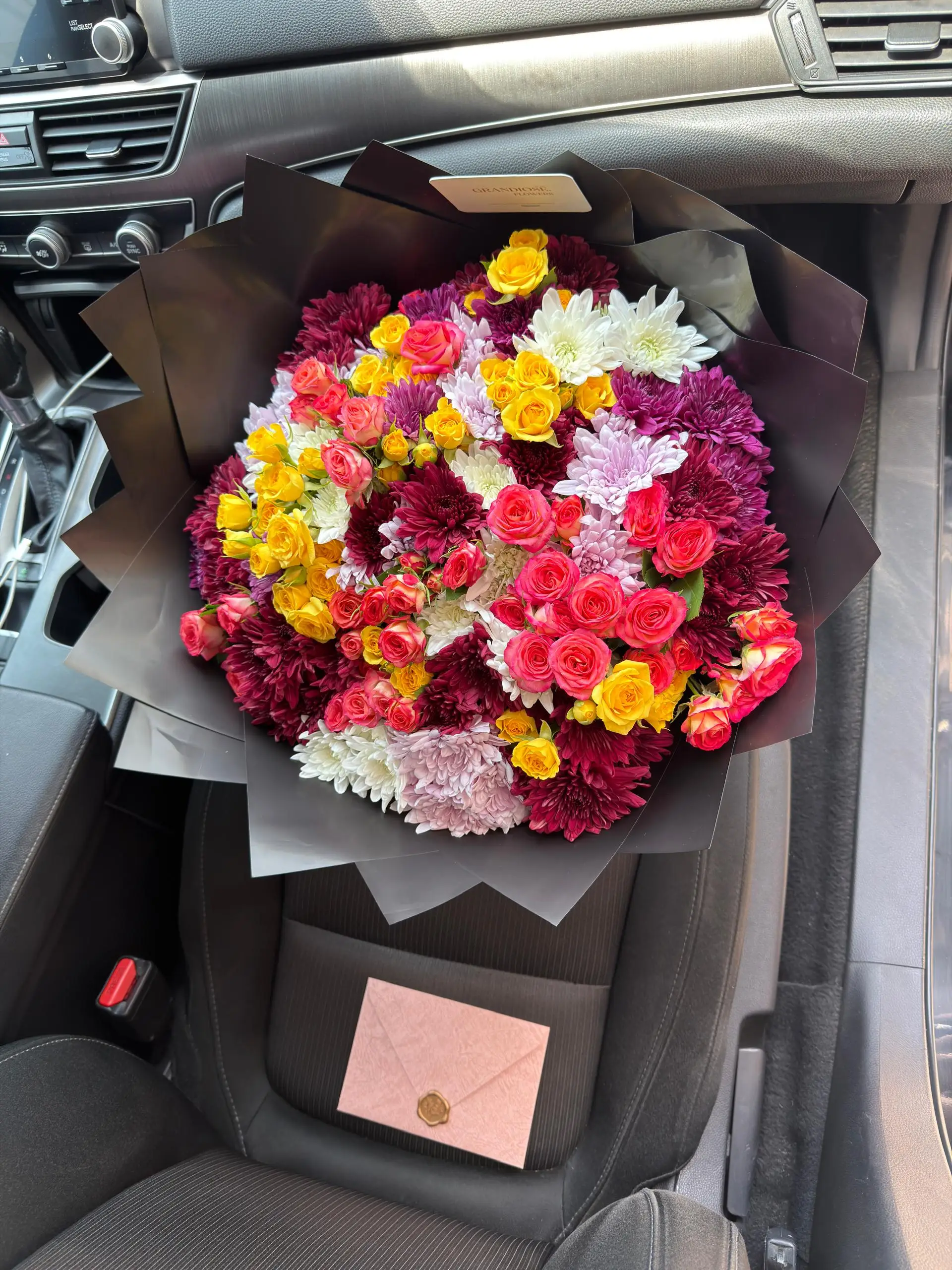 Mixed Chrysanthemums and Roses Bouquet - Image 5